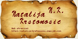Natalija Krstonošić vizit kartica